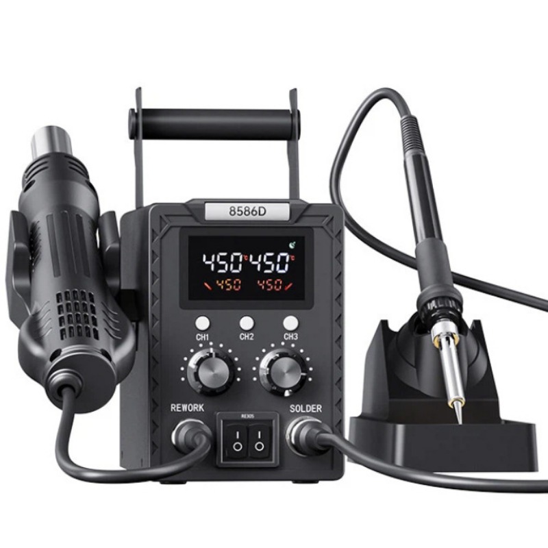Smd Rework Station Hot Air Soldering 2 In 1 - K8586D, Stasiun Penyolderan dan Perbaikan 2-in-1