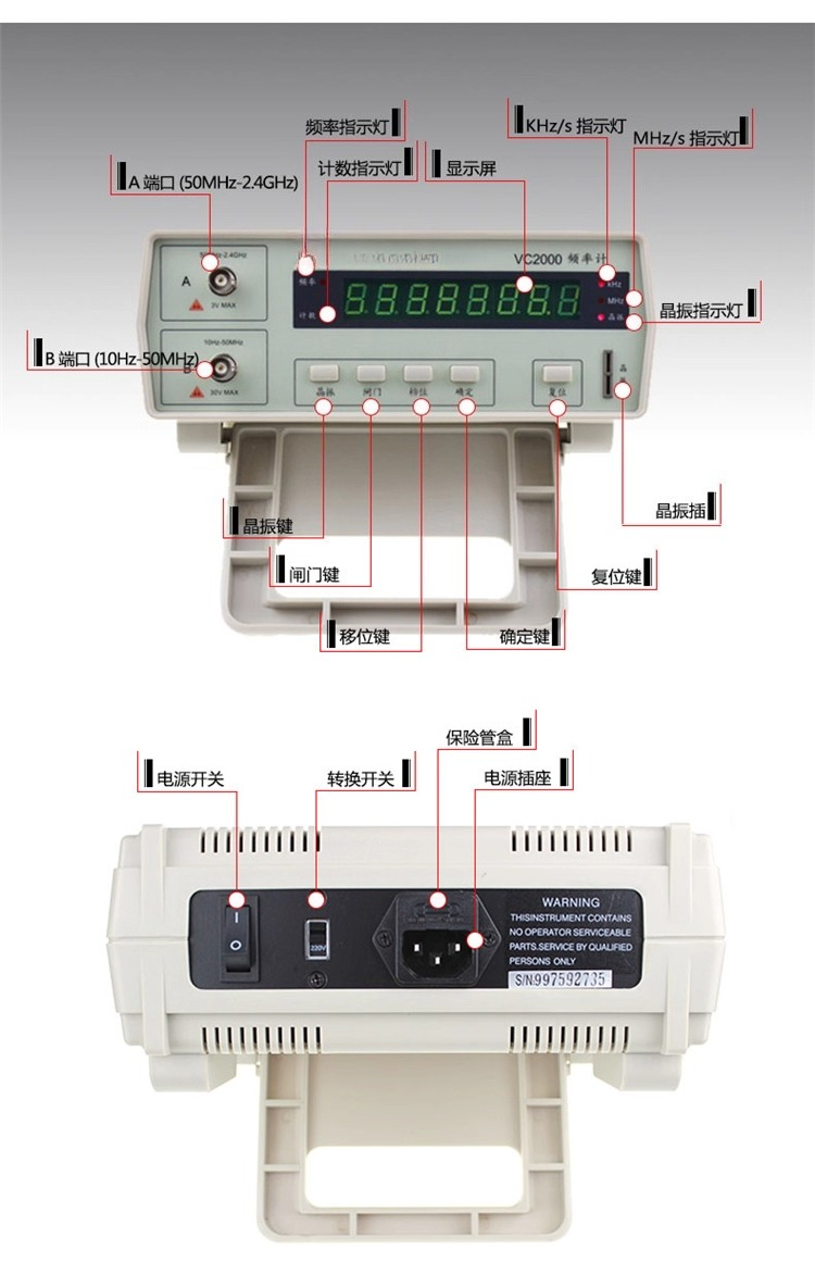 Penganalisis Antena Profesiona - Benchtop Frequency Counter Meter 2.4Ghz ulasan dan harga