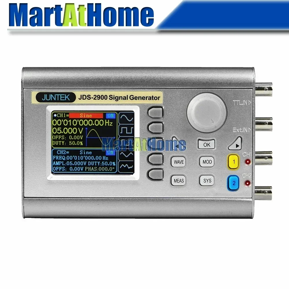 Generator Sinyal DDS Dua Salur - Dual Channel Arbitrary Waveform Function Generator 60Mhz ulasan dan harga