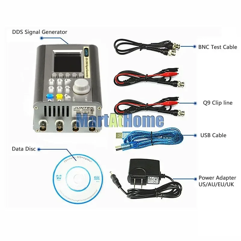 Generator Sinyal DDS Dua Salur - Dual Channel Arbitrary Waveform Function Generator 60Mhz ulasan dan harga