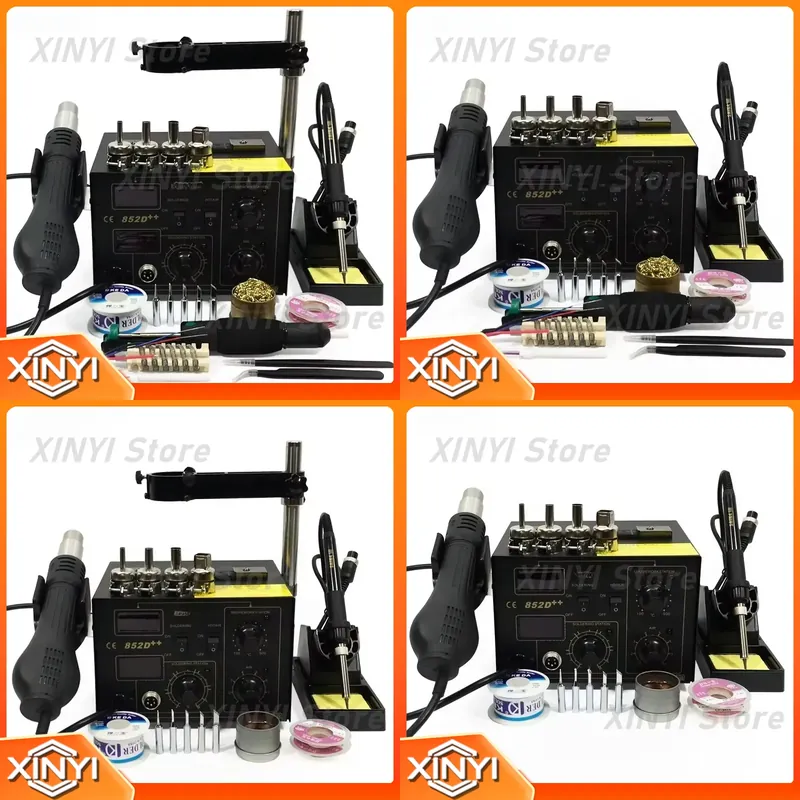 SAIKE 852D++ 2 in 1 Stasiun Re - Smd Rework Station Hot Air Soldering 2 In 1 ulasan dan harga
