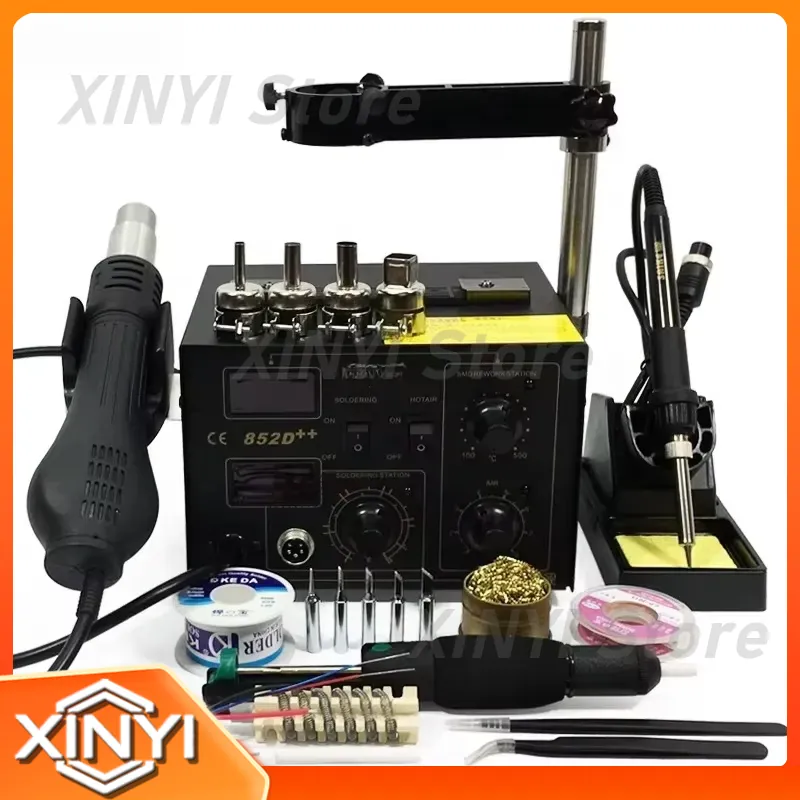 SAIKE 852D++ 2 in 1 Stasiun Re - Smd Rework Station Hot Air Soldering 2 In 1 ulasan dan harga