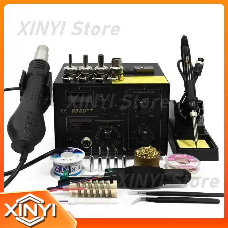SAIKE 852D++ 2 in 1 Stasiun Re - Smd Rework Station Hot Air Soldering 2 In 1 ulasan dan harga