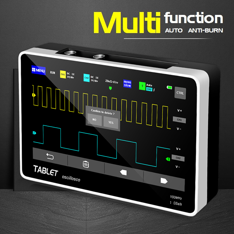 FNIRSI 1013D, Osiloskop Tablet - Handheld Tablet Oscilloscope Touchscreen 100Mhz ulasan dan harga