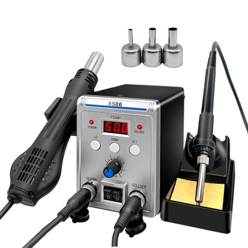 8586, Stasiun Penyolderan dan  - Smd Rework Station Hot Air Soldering 2 In 1 ulasan dan harga